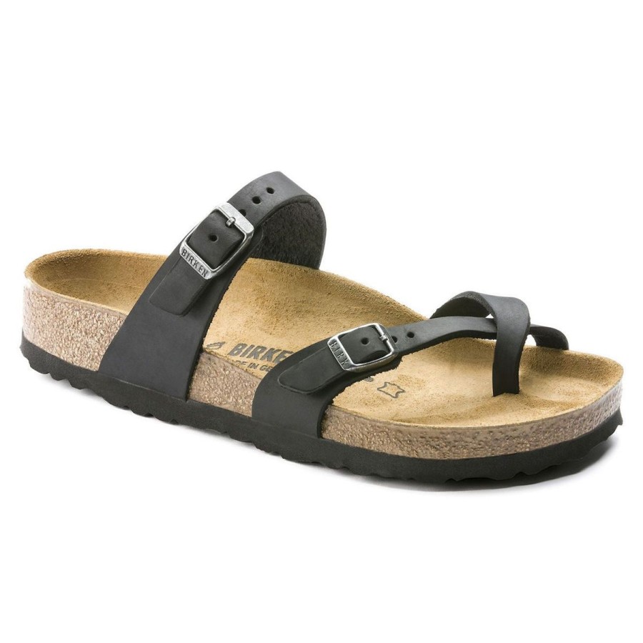 Footwear Birkenstock Mayari | Birkenstock Mayari-Black Oiled Leather Regular