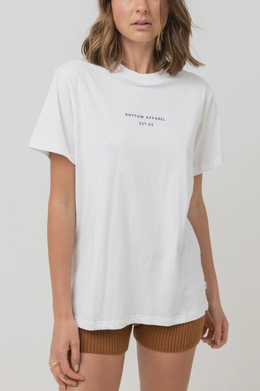 Women Rhythm Tees | Rhythm Classic Brand Tee-White