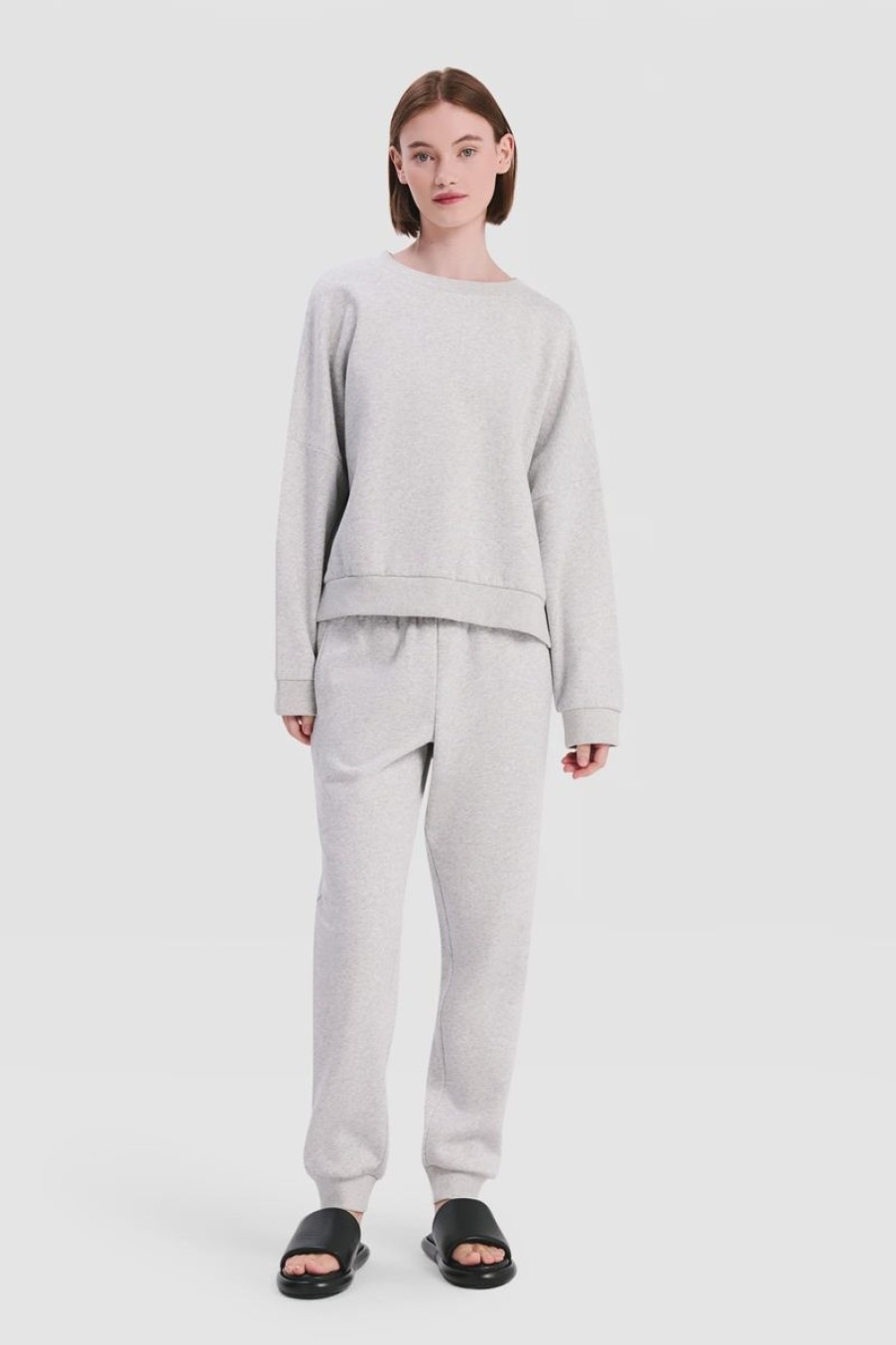 Women Nude Lucy Jumpers | Carter Classic Oversized Sweat-Grey Marle