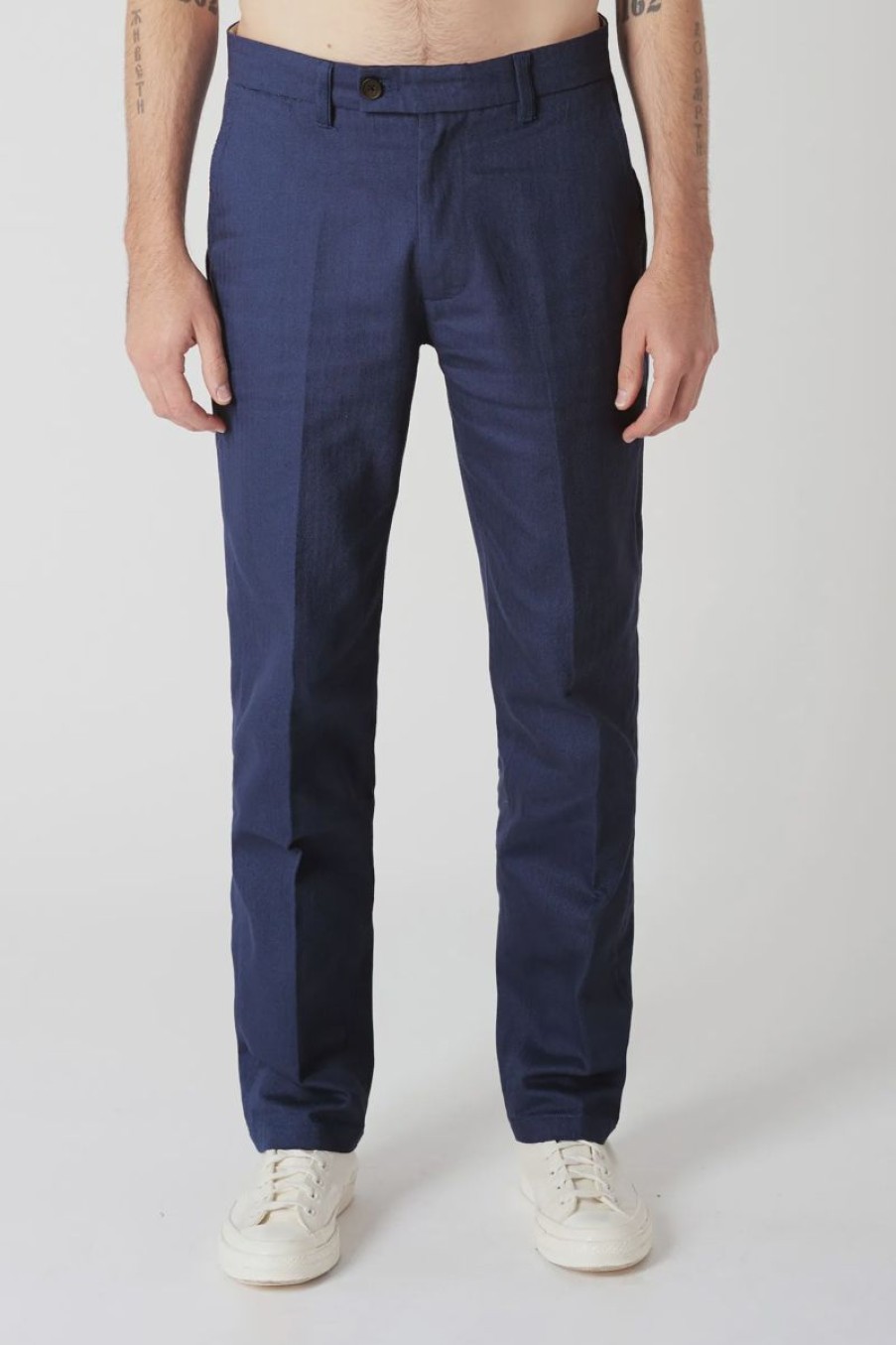 Men Neuw Denim Pants | Cash Herringbone Pant-Ink