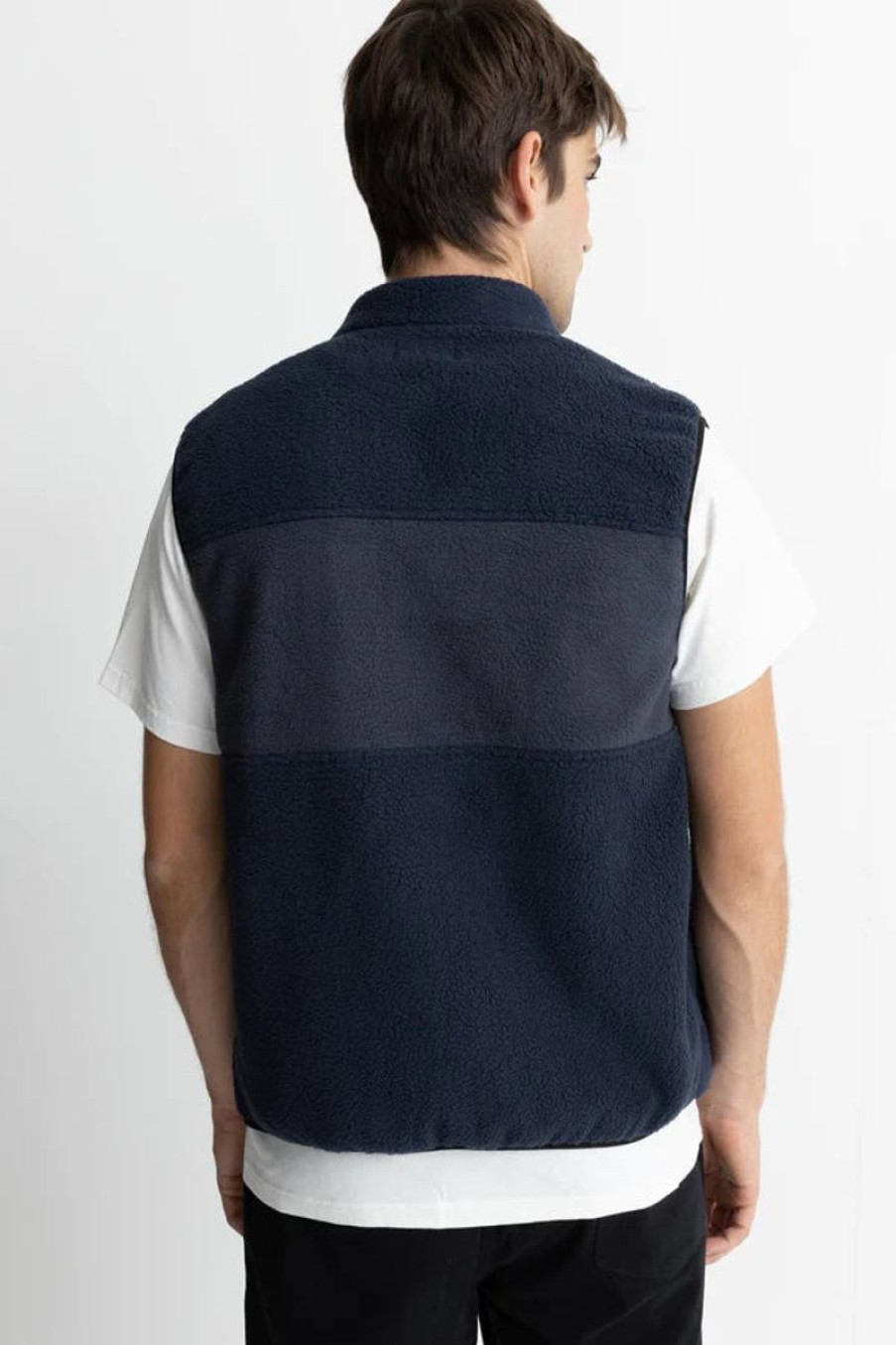 Men Rhythm Jackets And Coats | Rhythm Tamas Vest-Navy