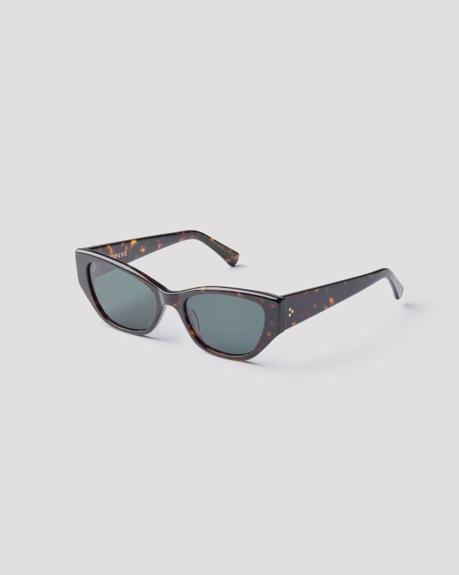 Women Epokhe Sunglasses | Epokhe Reprise Sunglasses- Dark Tortoise Polished Green