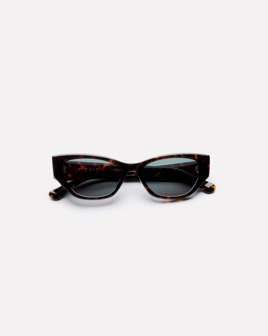 Women Epokhe Sunglasses | Epokhe Reprise Sunglasses- Dark Tortoise Polished Green