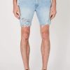 Men Rollas Denim Shorts | Rolla'S Tim Slims Denim Short-Cali Blue