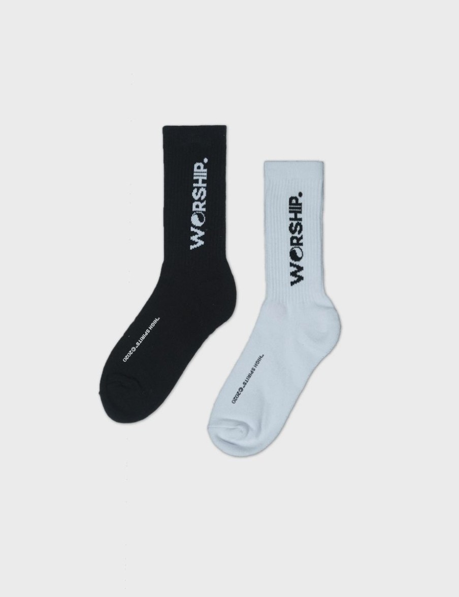 Women Worship Socks | Worship Supplies Core Socks 2 Pack-White/Black