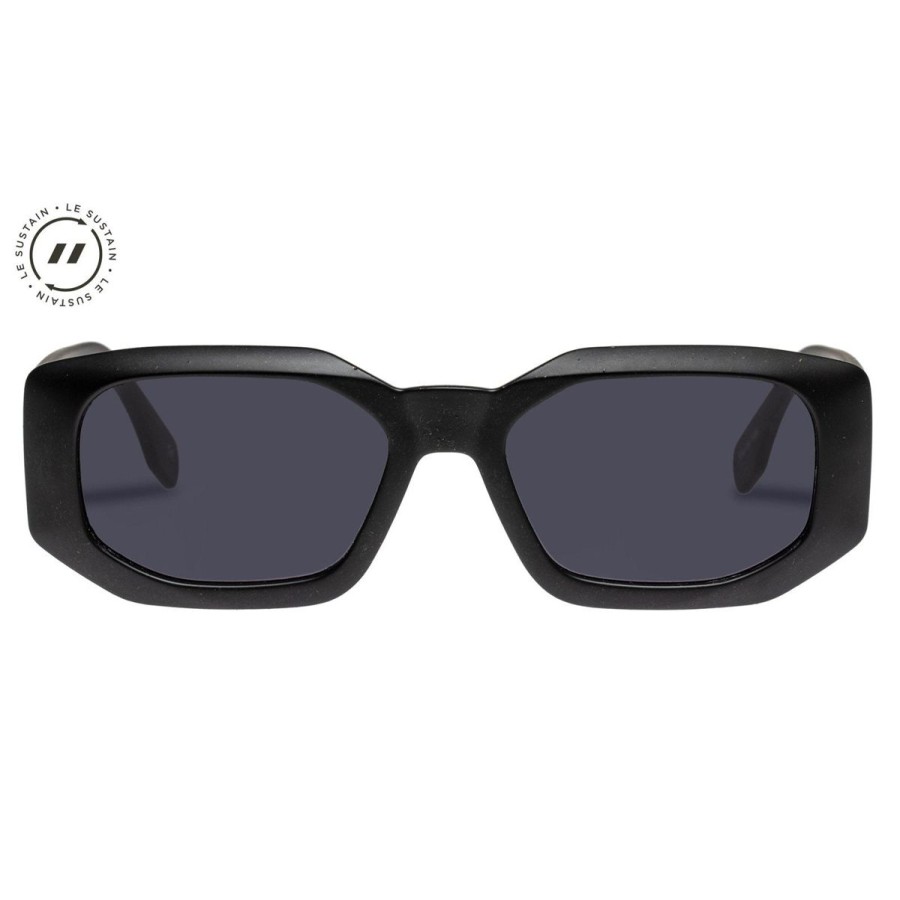 Women Le Specs Sunglasses | Grass Half Full-Black Grass