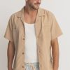 Men Rhythm Shirts | Rhythm Venice Short Sleeve Shirt-Sand