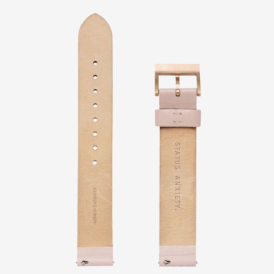 Women Status Anxiety Watches | Repeat After Me Strap-Blush/Brushed Copper Buckle