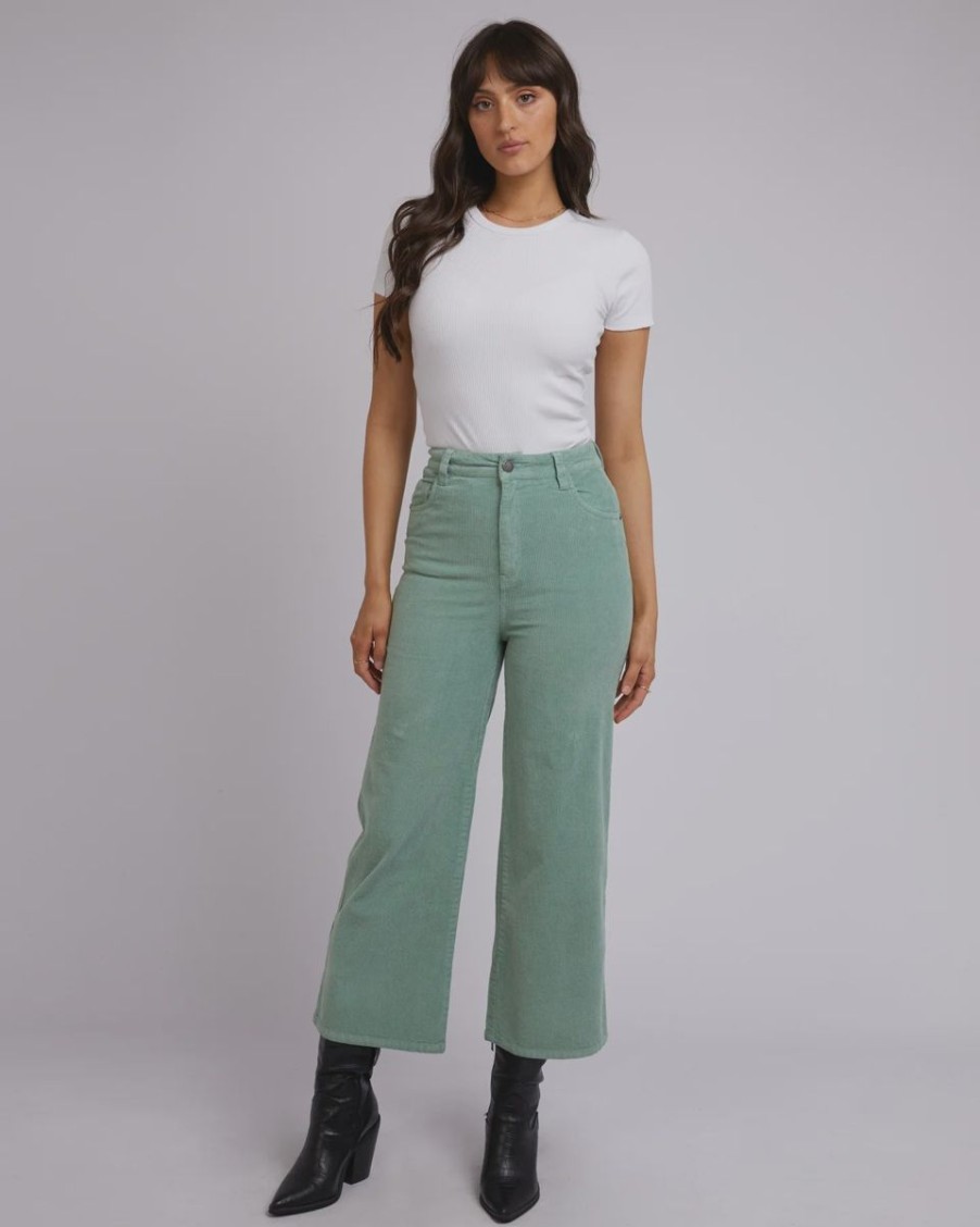 Women All About Eve Pants | All About Eve Camilla Cord Pant- Sage