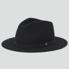 Women Brixton Hats | Messer Packable Fedora-Black