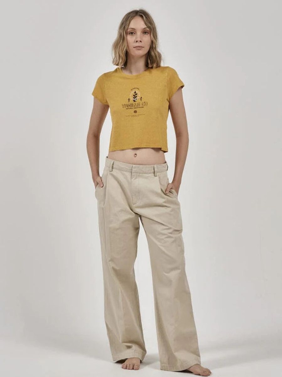 Women THRILLS Tees | Natural Gravitation Hemp Mini Tee-Mineral Yellow