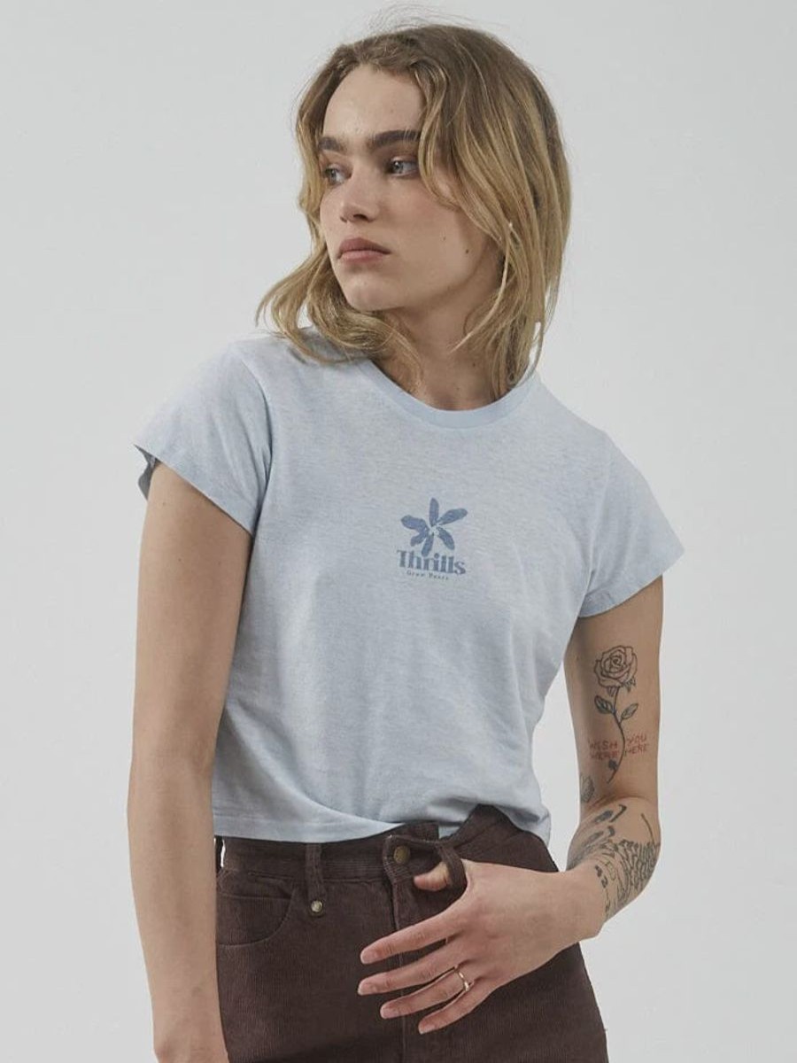 Women THRILLS Tees | Thrills Delia Hemp Mini Tee-Baby Blue