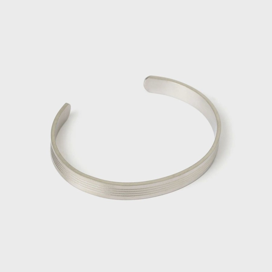 Men Arms Of Eve Jewellery | Arms Of Eve Tasman Men'S Cuff Bracelet-Silver