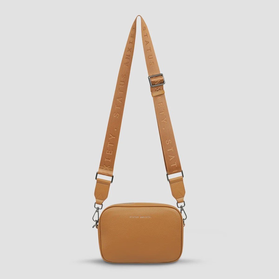 Women Status Anxiety Bags | Status Anxiety Crossbody Plunder Bag With Webbed Strap-Tan