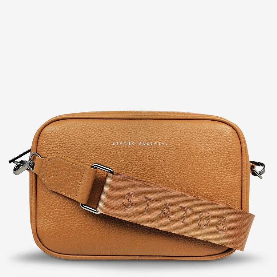 Women Status Anxiety Bags | Status Anxiety Crossbody Plunder Bag With Webbed Strap-Tan