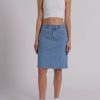 Women ABrand Denim Skirts | Abrand A 99 Low Midi Skirt-Ada-Light Vintage Blue