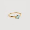 Women By Charlotte Jewellery | By Charlotte 18K Gold Vermeil Kindred Birthstone Ring-March/Topaz