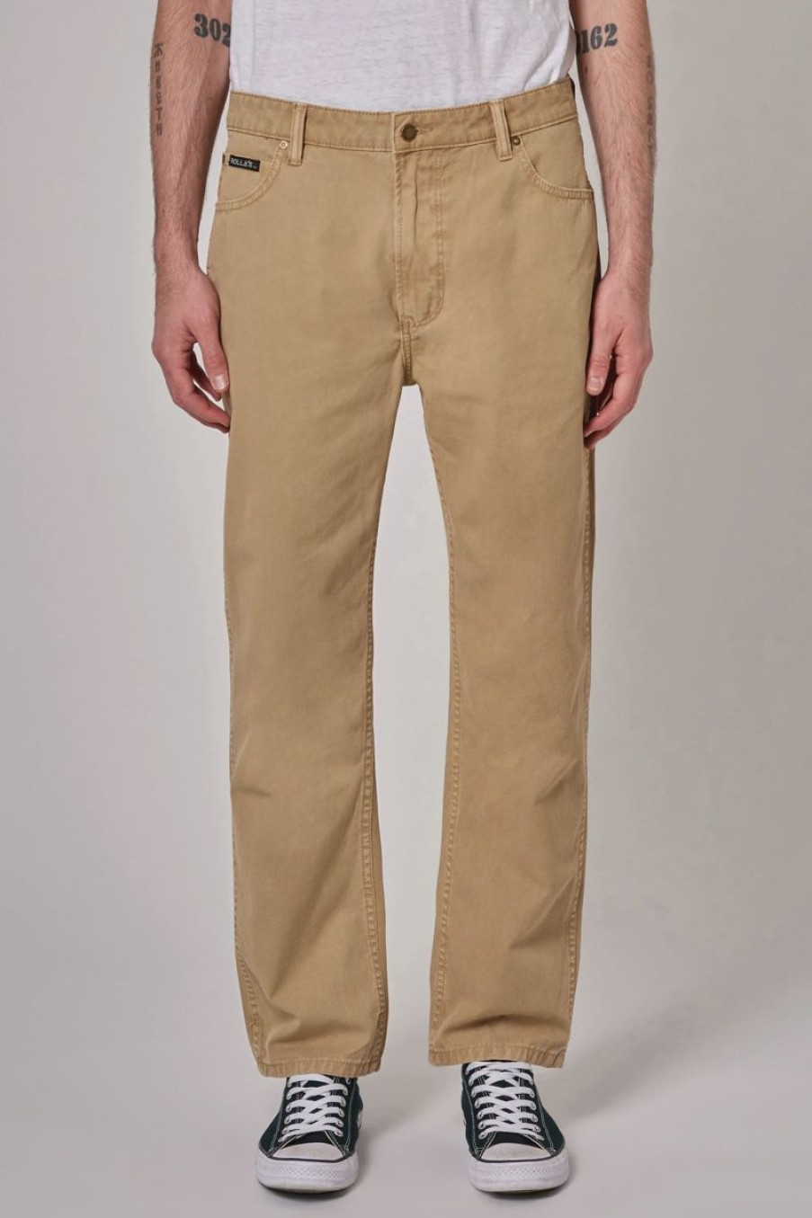 Men Rollas Jeans | Rolla'S Ezy Canvas Jean-Dirty Sand