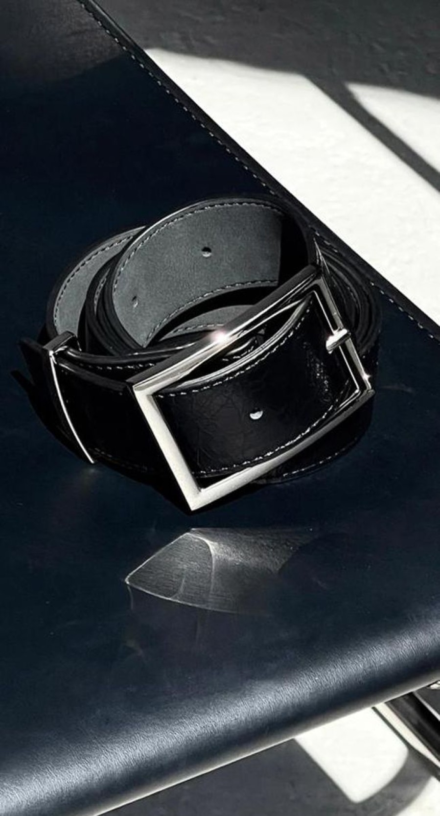 Women Nakedvice Belts | Nakedvice The Leo Belt-Black/Silver