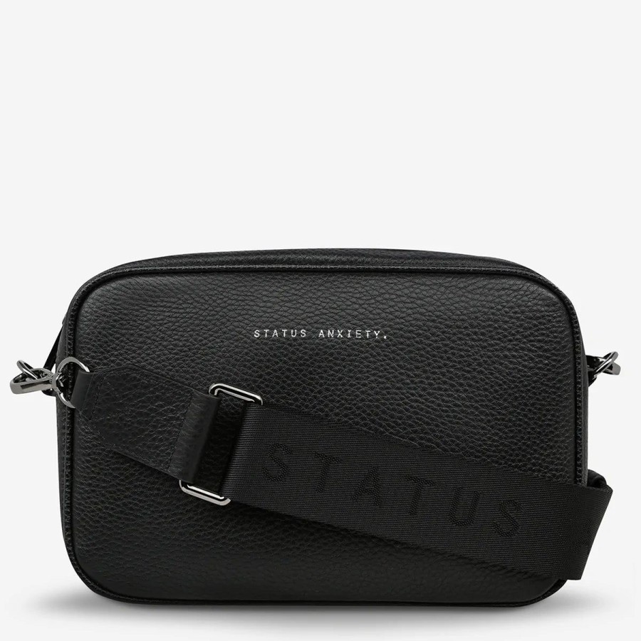 Women Status Anxiety Bags | Status Anxiety Crossbody Plunder Bag With Webbed Strap-Black