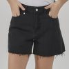 Women THRILLS Denim Shorts | Erica Mid Rise Short-Aged Black