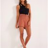 Women Mink Pink Shorts | Minkpink Cleo Belted Short-Nutmeg