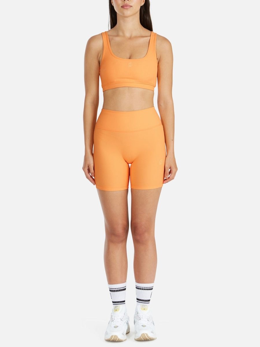 Women Ena Pelly Activewear | Ena Pelly Athleisure Rib Bike Short-Melon