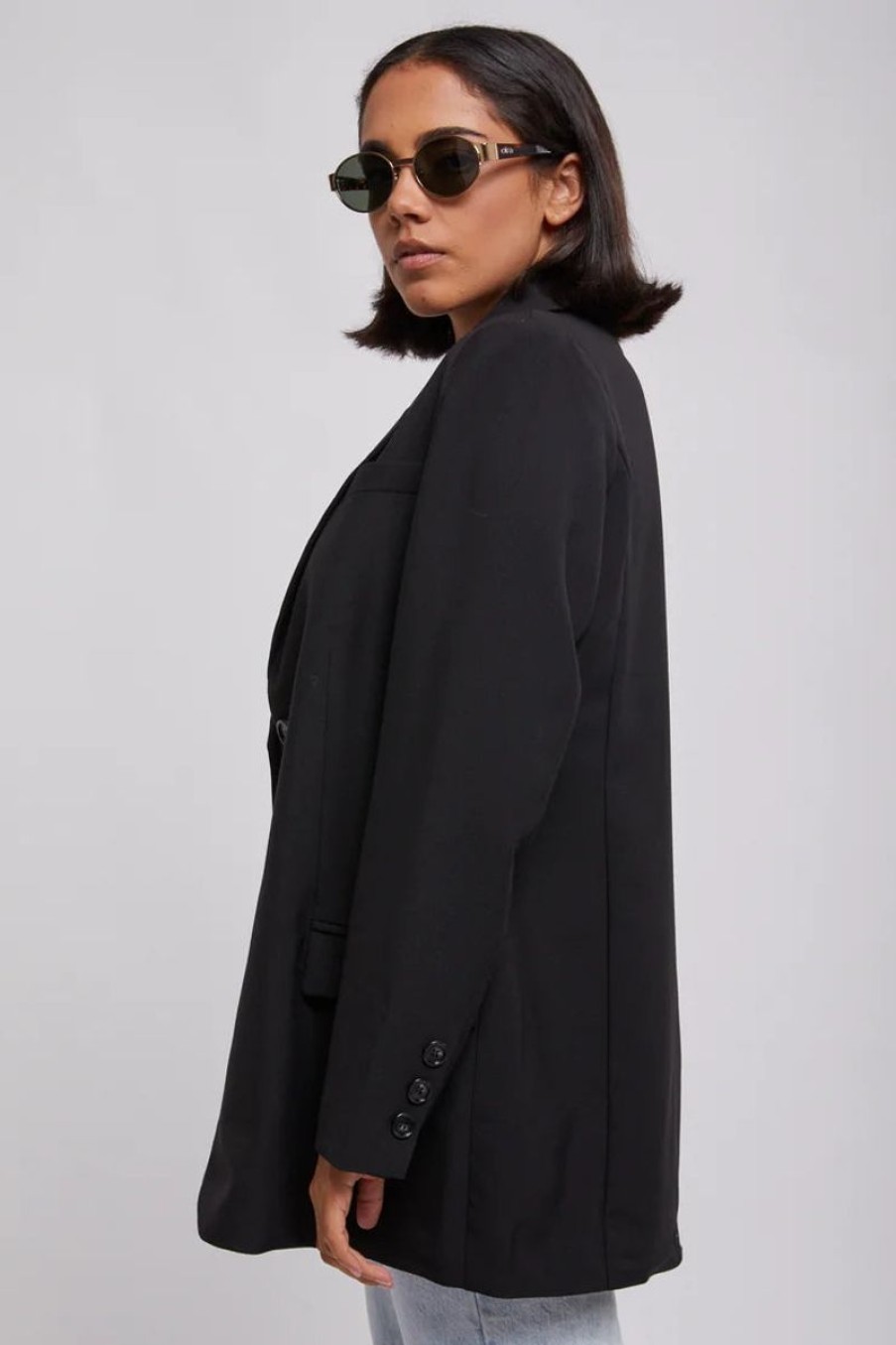 Women All About Eve Jackets, Coats & Blazers | All About Eve Naomi Blazer- Black