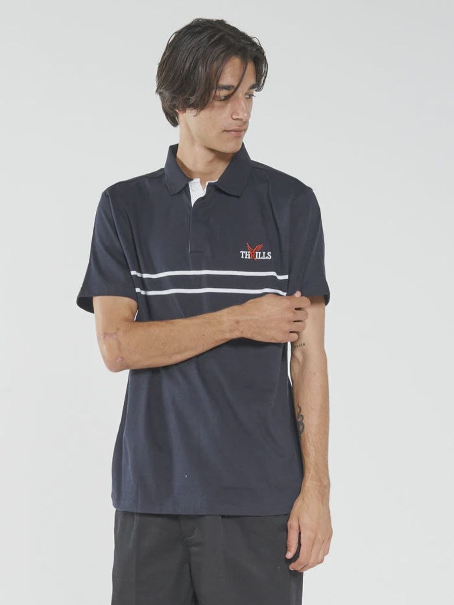 Men THRILLS Shirts | Red Wings Polo-Dark Navy