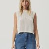 Women Afends Tops | Afends Ryder Knit Tank- White