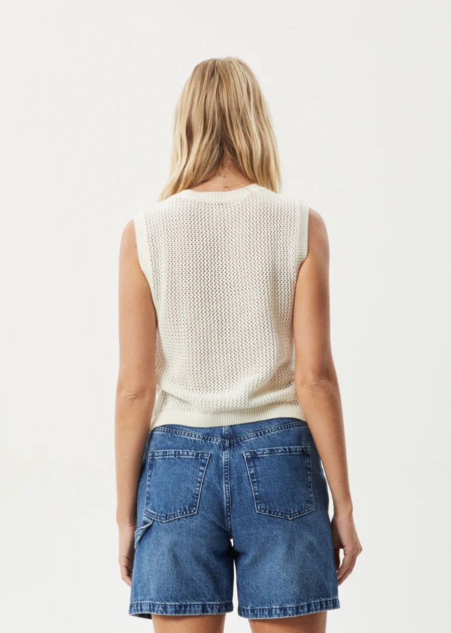 Women Afends Tops | Afends Ryder Knit Tank- White