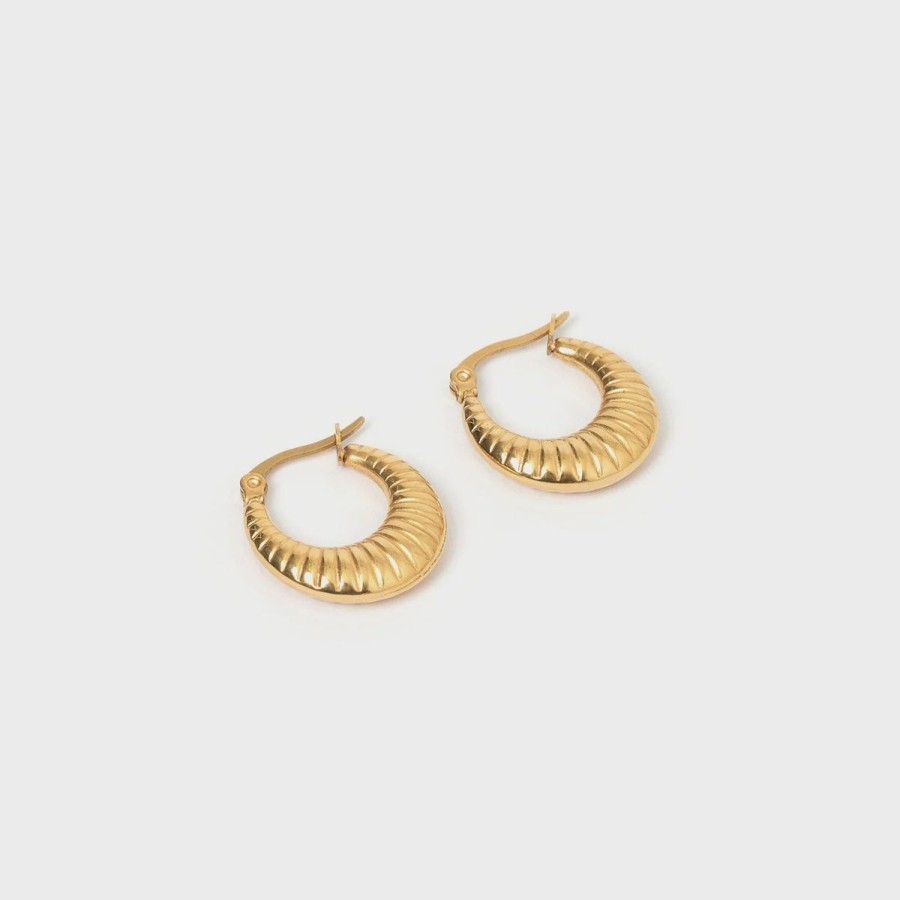 Women Arms Of Eve Jewellery | Arms Of Eve Portia Gold Hoop Earrings