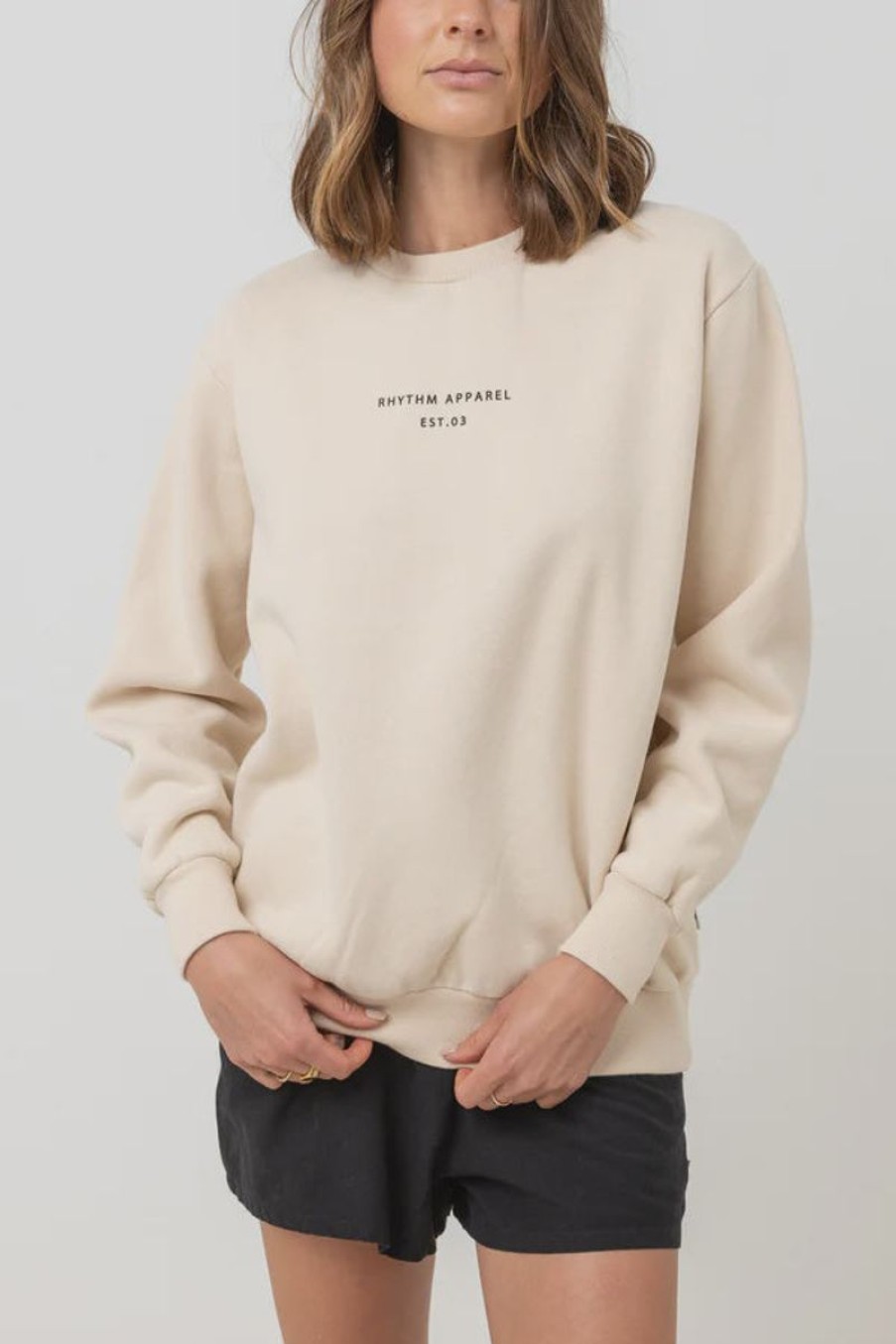 Women Rhythm Jumpers | Rhythm Classic Brand Fleece-Oat