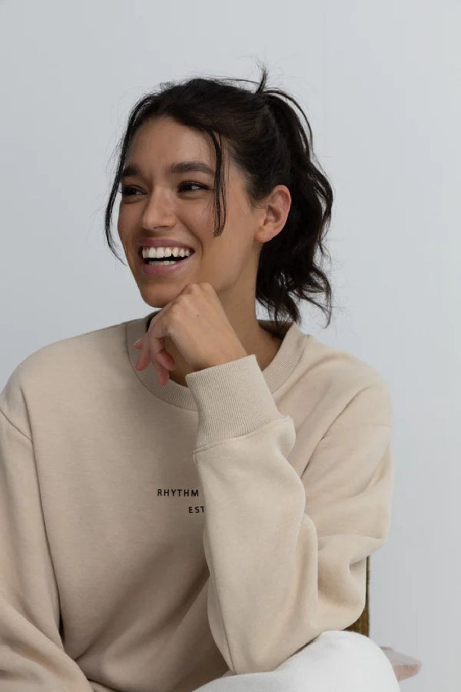 Women Rhythm Jumpers | Rhythm Classic Brand Fleece-Oat