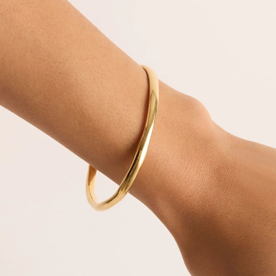 Women By Charlotte Jewellery | By Charlotte Lover Bangle-18K Gold Vermeil