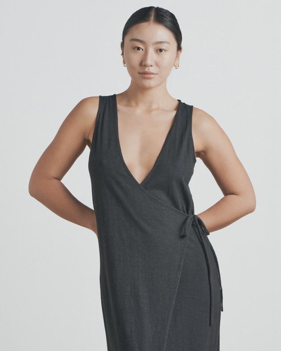 Women Charlie Holiday Dresses | Charlie Holiday Miya Wrap Dress-Black