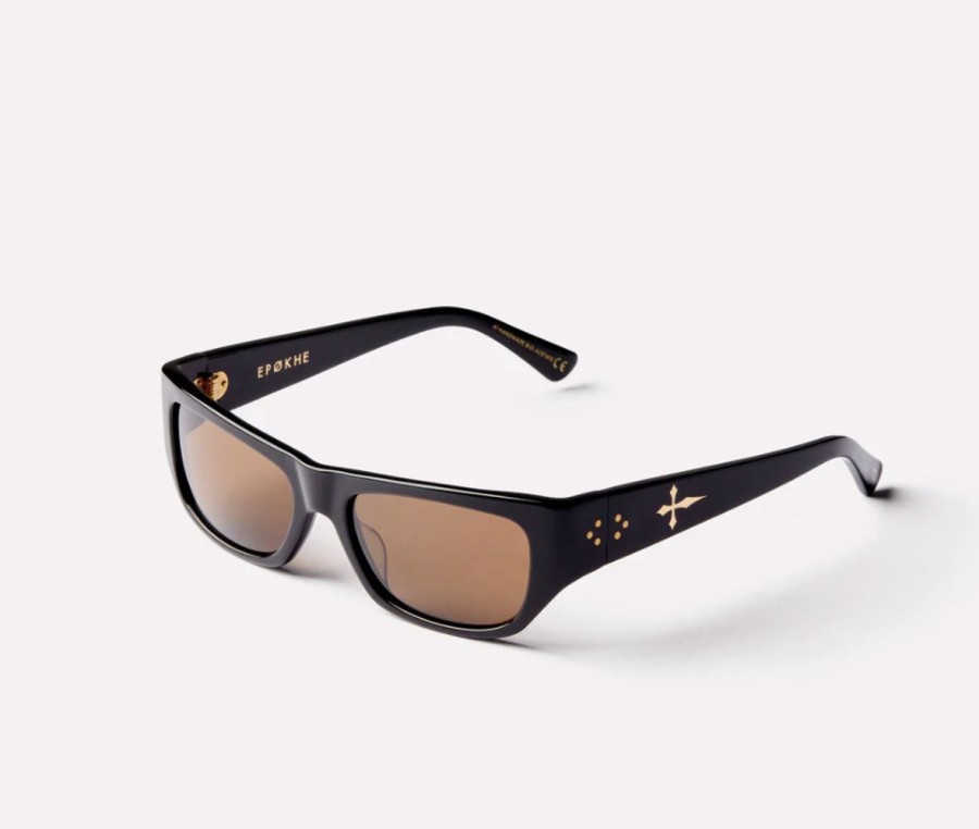 Women Epokhe Sunglasses | Memphis-Black Polished/Bronze Polarized