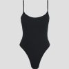 Women Rhythm Swimwear | Rhythm Isla Rib Eco Minimal One Piece-Black