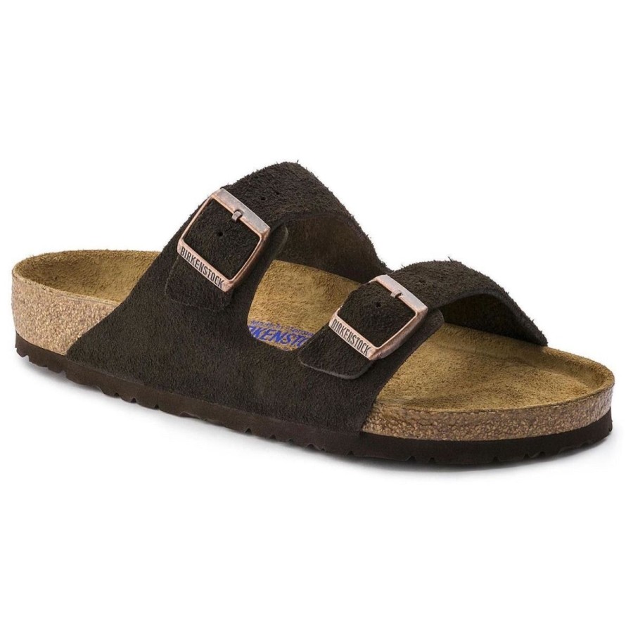 Footwear Birkenstock Arizona | Birkenstock Arizona Bs-Sfb Mocha Suede Leather Regular