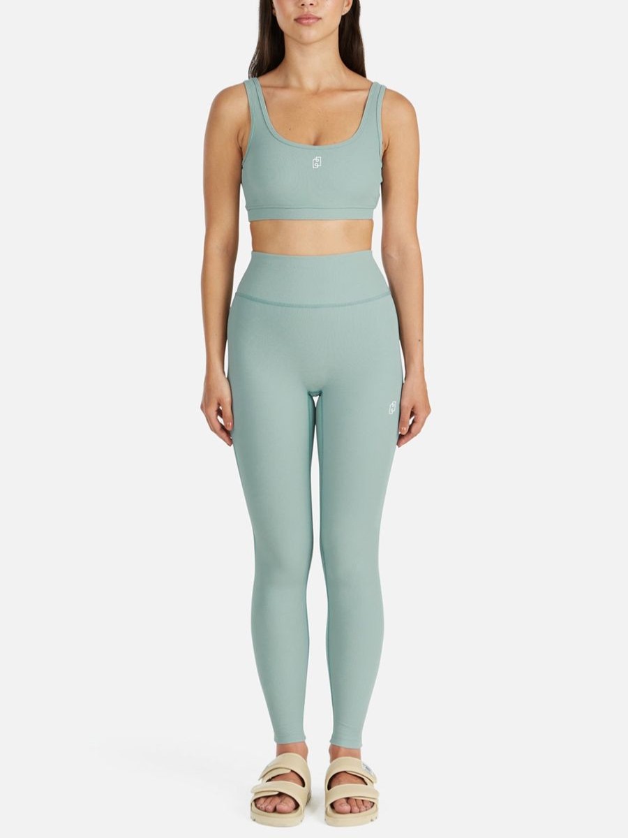 Women Ena Pelly Activewear | Ena Pelly Athleisure Rib Crop-Mist