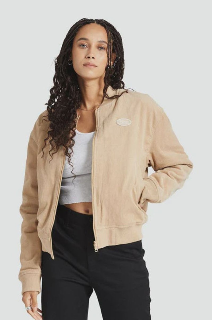 Women Brixton Jackets, Coats & Blazers | Brixton Utopia Reversible Bomber Jacket-Sesame