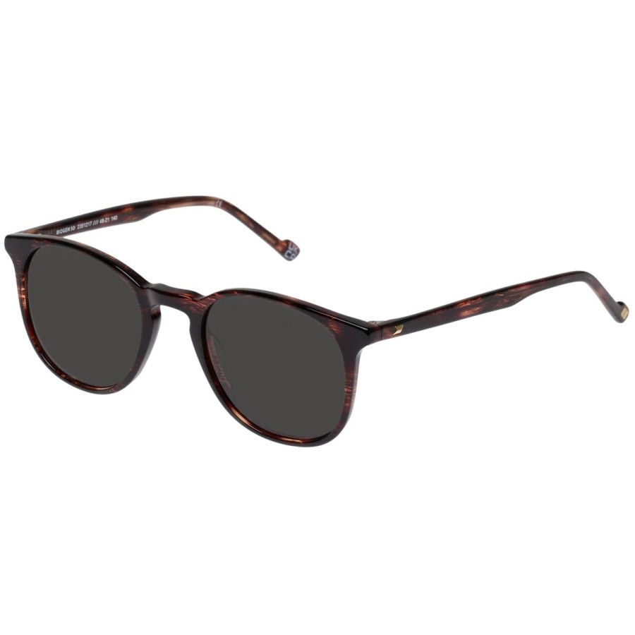 Women Le Specs Sunglasses | Le Specs Biogen 50 Sunglasses-Teak Woodstripe