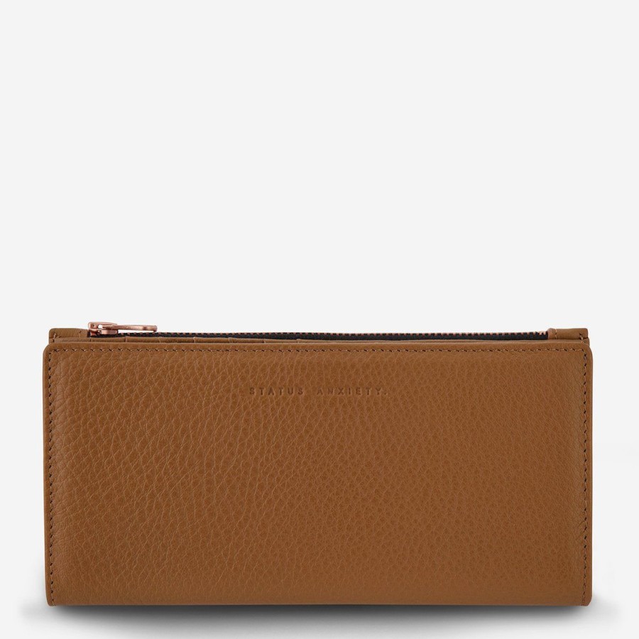 Women Status Anxiety Wallets & Pouches | Status Anxiety In The Beginning Wallet- Tan