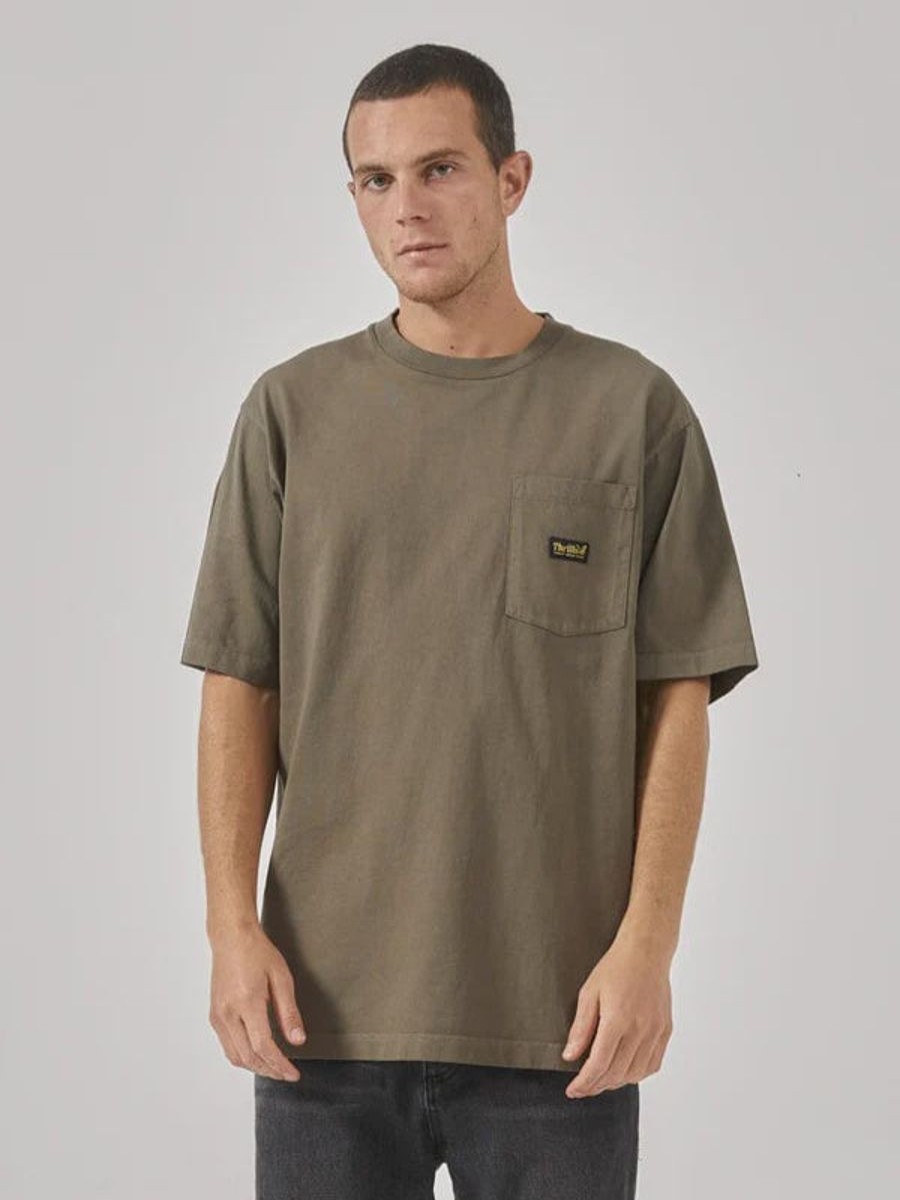 Men THRILLS Tees | Thrills Union Oversize Fit Pocket Tee- Tarmac