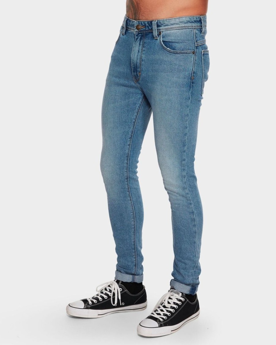 Men ABrand Jeans | A Dropped Skinny Turn Up-Antari Blue