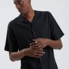 Men Afends Shirts | Daily Hemp Cuban Ss Shirt- Black