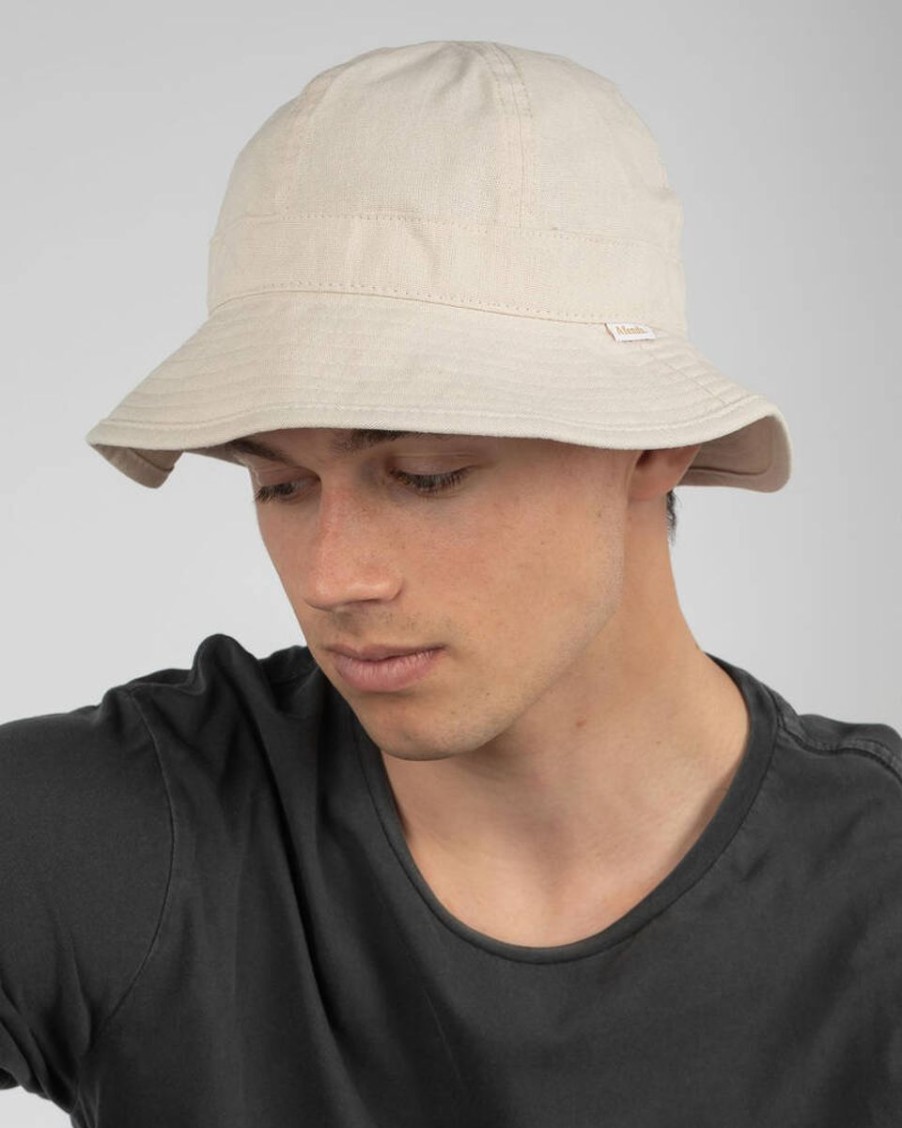 Women Afends Hats | Afends Congo Hemp Bucket Hat-Bone