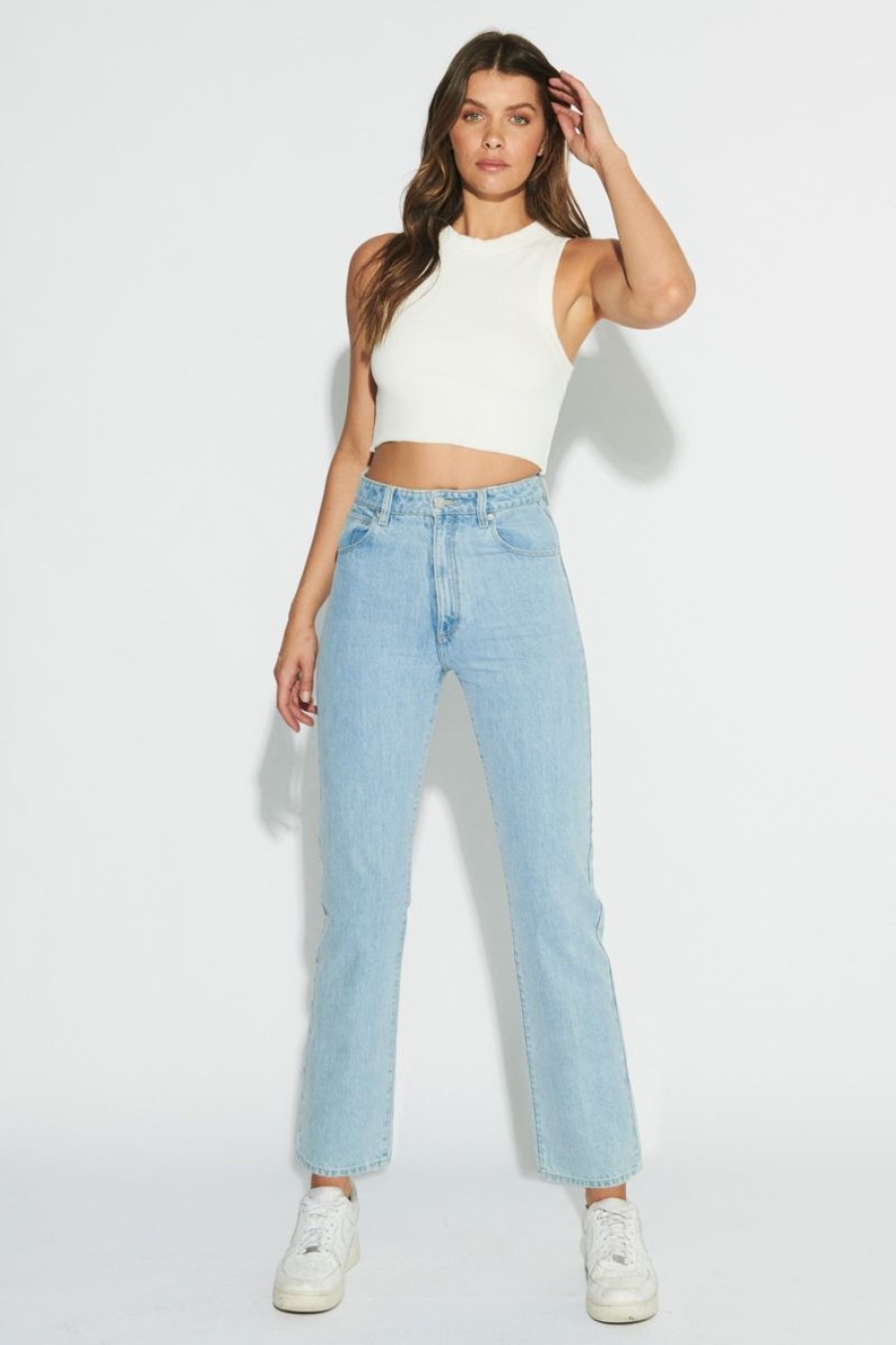 Women ABrand Jeans | A Venice Straight-Waterfalls Blue