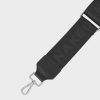 Women Nakedvice Bag Straps | The Branded Silver Strap- Black