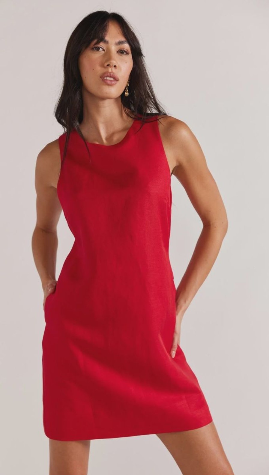 Women Staple the Label Dresses | Staple The Label Valencia Shift Dress- Red